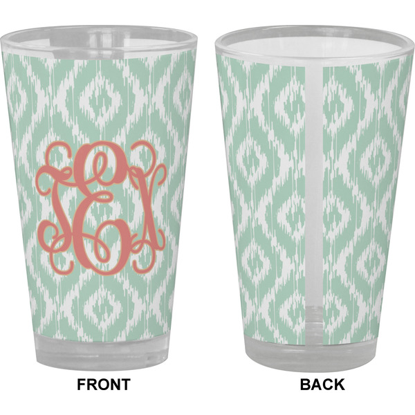 Monogram Pint Glass - Full Color - Front & Back Views