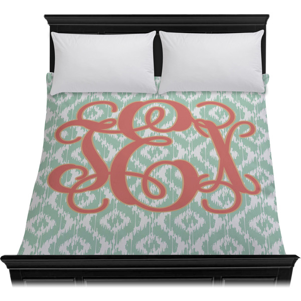 Monogram Duvet Cover - Queen - On Bed - No Prop