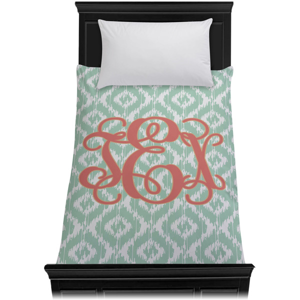 Monogram Duvet Cover - Twin - On Bed - No Prop