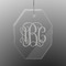 Monogram Engraved Glass Ornament - Octagon
