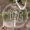 Monogram Engraved Glass Ornament