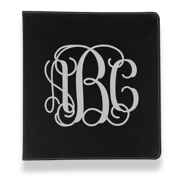 Monogram Leather Binder - 1" - Black - Front View