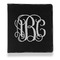 Monogram Leather Binder - 1" - Black - Front View
