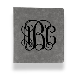 Monogram Leather Binder - 1" - Grey