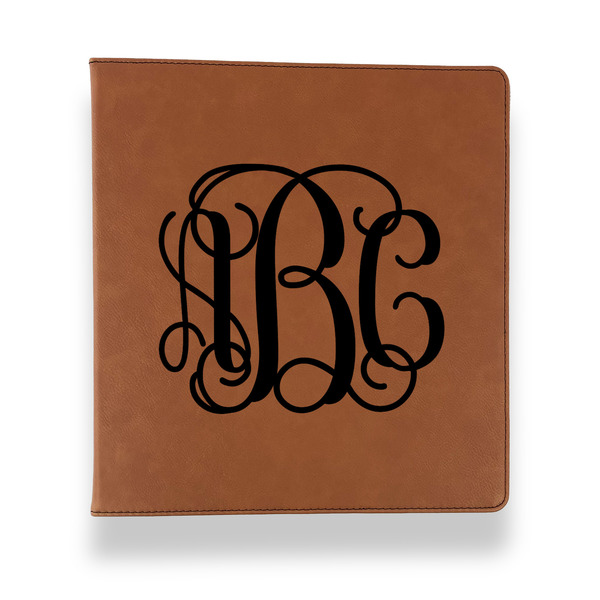 Monogram Leather Binder - 1" - Rawhide - Front View
