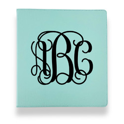 Monogram Leather Binder - 1" - Teal