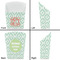 Monogram French Fry Favor Box - Front & Back View