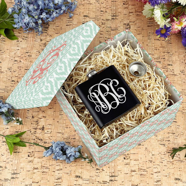 Monogram Gift Boxes with Lid - Canvas Wrapped - Large - In Context