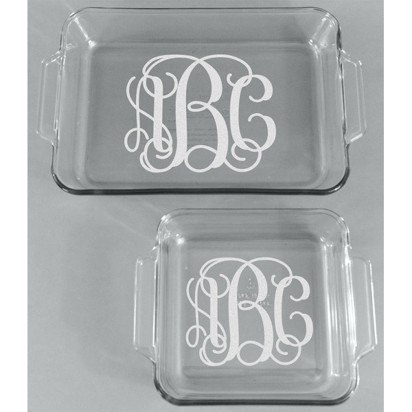 Monogram Glass Baking Dish Set - FRONT