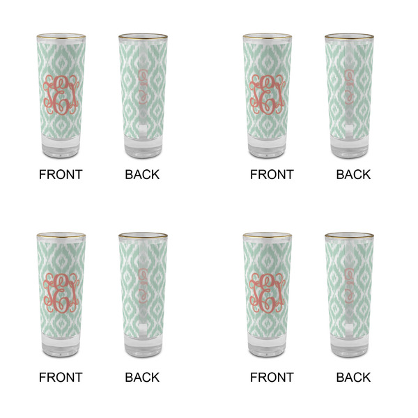 Monogram Glass Shot Glass - 2 oz - Set of 4 - APPROVAL