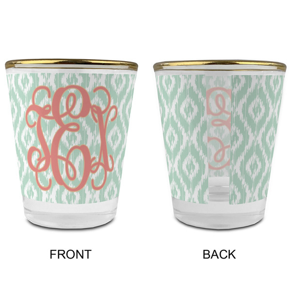 Monogram Glass Shot Glass - with gold rim - APPROVAL