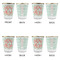 Monogram Glass Shot Glass - with gold rim - Set of 4 - APPROVAL