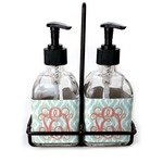 Monogram Glass Soap & Lotion Bottle Set