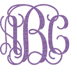 Monogram Glitter Sticker Decal - Up to 6"X6" (Personalized)