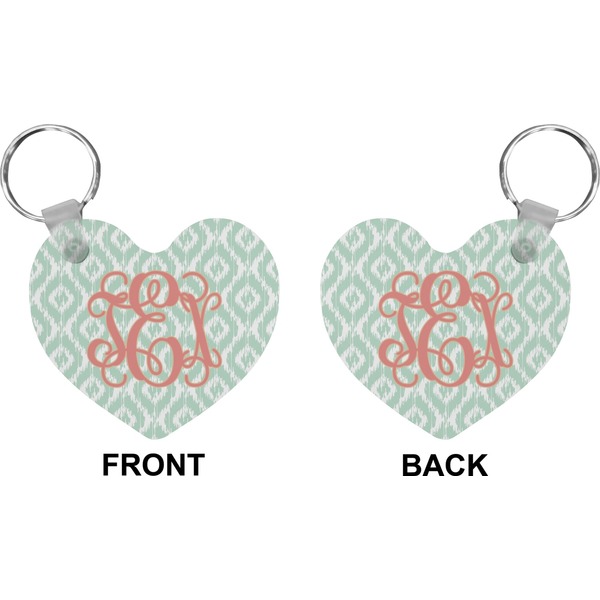 Monogram Heart Keychain (Front + Back)