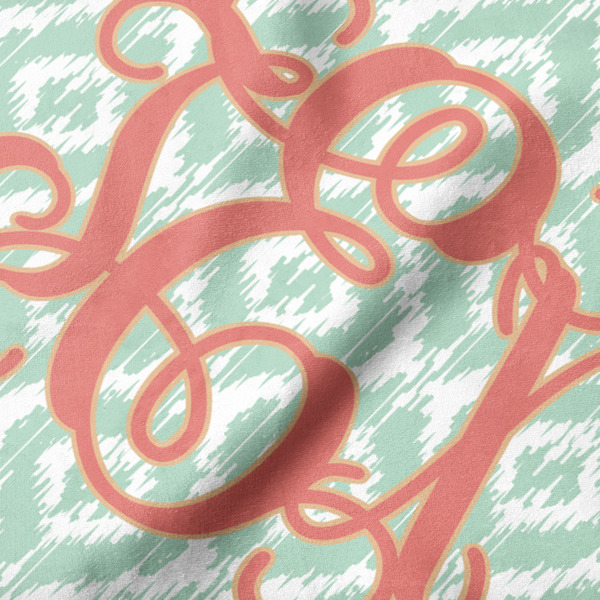 Monogram Hooded Baby Towel- Detail Close Up