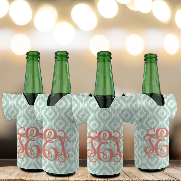 Monogram Jersey Bottle Cooler - Set of 4 - LIFESTYLE