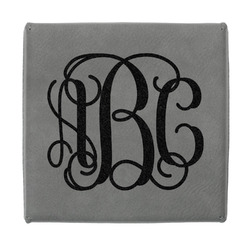 Monogram Jewelry Gift Box - Engraved Leather Lid