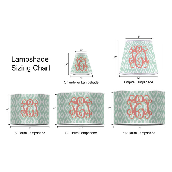 Monogram Lampshade Sizing Chart