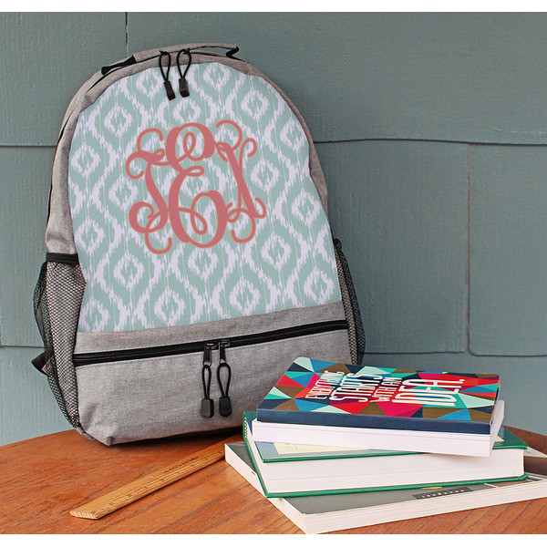 Monogram Large Backpack - Gray - On Desk
