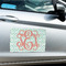 Monogram Large Rectangle Car Magnets- In Context