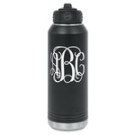 Monogram Water Bottle - Laser Engraved - Single-Sided