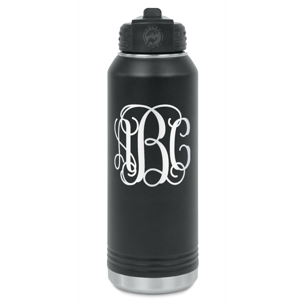 Custom Monogram Water Bottle - Laser Engraved