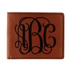 Monogram Leatherette Bifold Wallet - Double-Sided