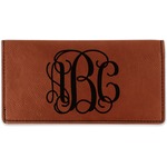 Monogram Leatherette Checkbook Holder