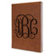 Monogram Leather Sketchbook - Large - Double Sided - Angled View