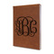 Monogram Leather Sketchbook - Small - Double Sided - Angled View