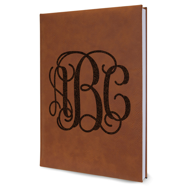 Custom Monogram Leatherette Journal - Large - Single-Sided