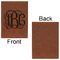 Monogram Leatherette Journal - Large - Single Sided - Front & Back View