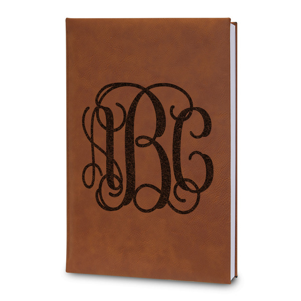 Custom Monogram Leatherette Journal - Large - Double-Sided