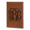 Monogram Leatherette Journals - Large - Double Sided - Angled View