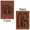 Monogram Leatherette Journals - Large - Double Sided - Front & Back View