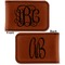 Monogram Leatherette Magnetic Money Clip - Front and Back