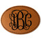 Monogram Faux Leather Iron On Patch - Oval