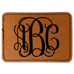 Monogram Faux Leather Iron On Patch - Rectangle