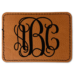 Monogram Faux Leather Iron On Patch - Rectangle