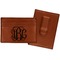Monogram Leatherette Wallet with Money Clip