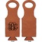 Monogram Leatherette Wine Tote Single Sided - Front and Back