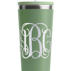Monogram RTIC Everyday Tumbler with Straw - 28oz - Light Green - Double-Sided