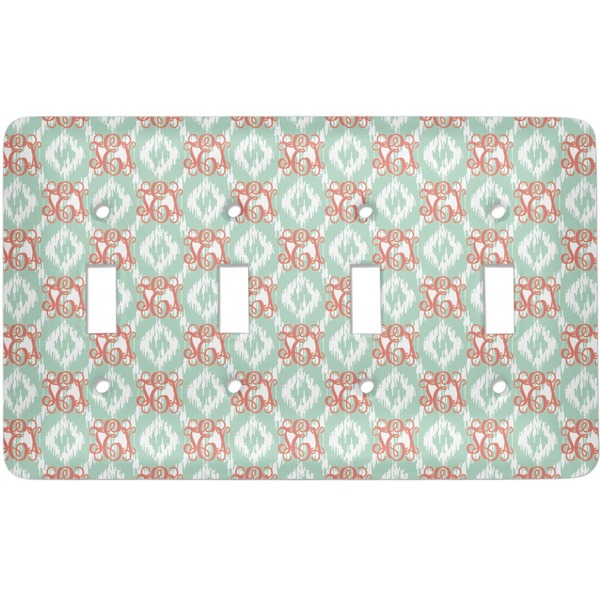 Custom Monogram Light Switch Cover - 4 Toggle Plate