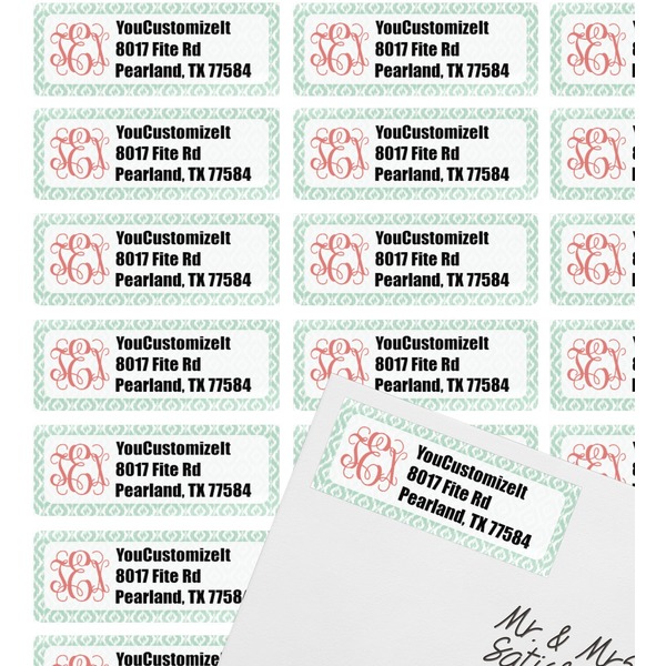 Monogram Mailing Label on Envelope - Multiple Labels