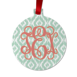 Monogram Metal Ball Ornament - Double-Sided