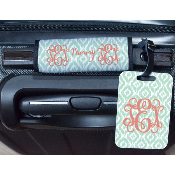 Monogram Metal Luggage Tag & Handle Wrap - In Context