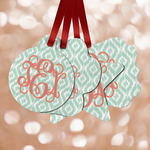 Monogram Metal Ornaments - Double Sided