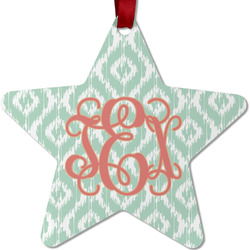 Monogram Metal Star Ornament - Double-Sided