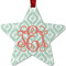 Monogram Metal Star Ornament - Front
